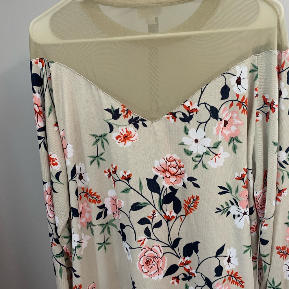 Lula Roe Floral & Mesh Top - Picture 14 of 16
